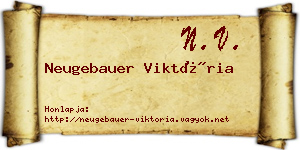 Neugebauer Viktória névjegykártya